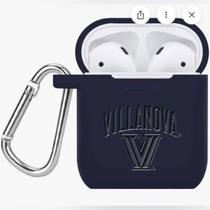 New Villanova Wildcats Blue Debossed Logo AirPods Silicone Case Cover